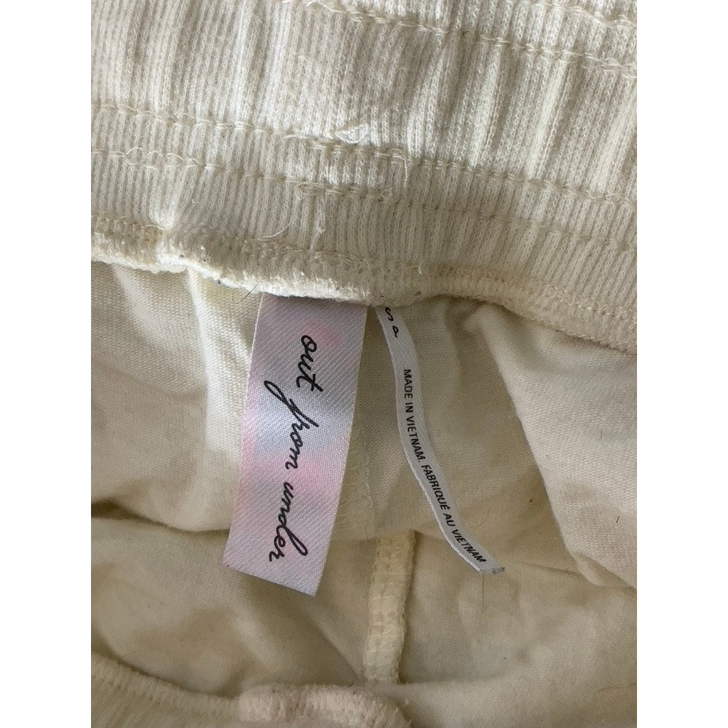 OUT FROM UNDER Women's Off-White Lace-Trim Drawstring Pull-On Mini Skort SZ S