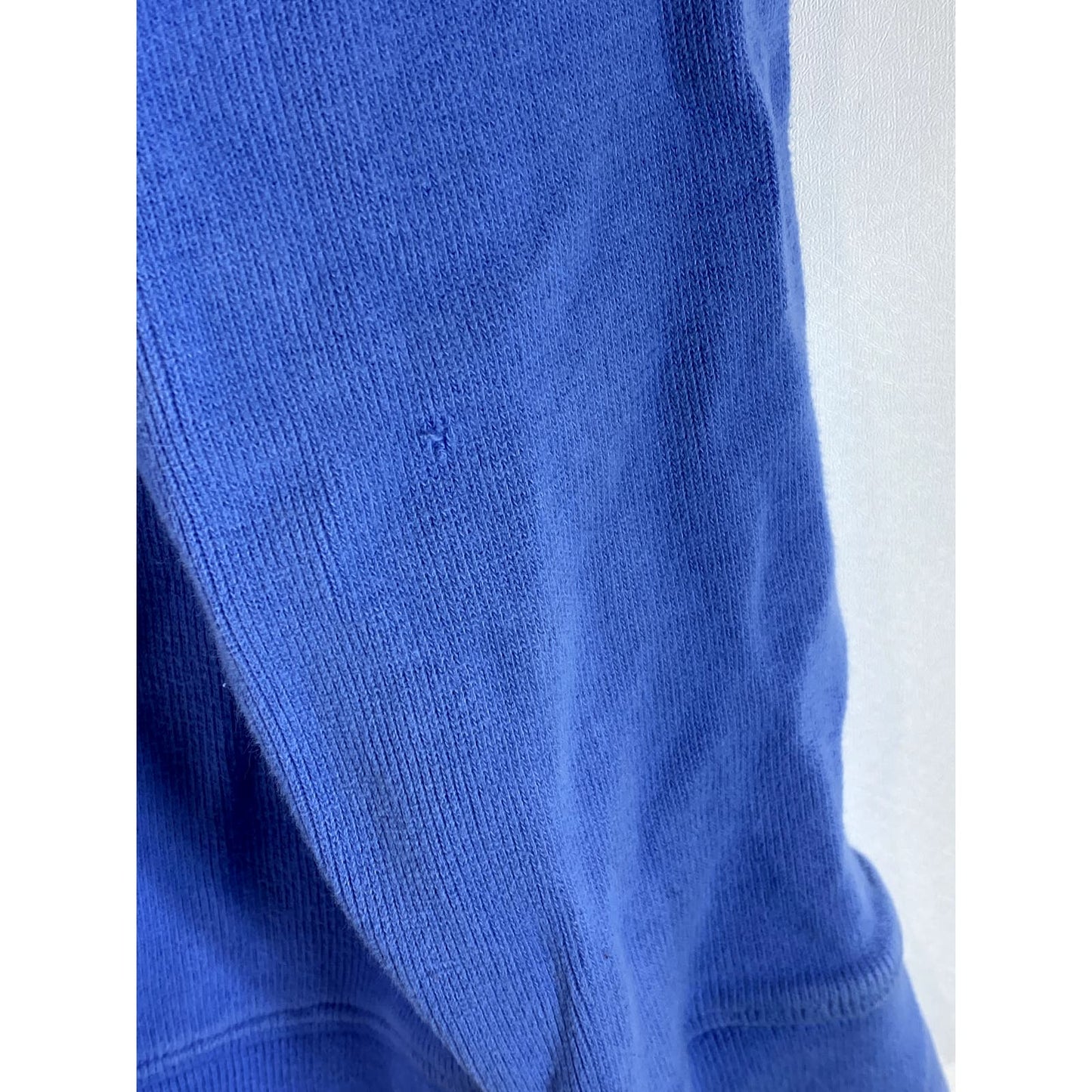 LANDS' END Men's Blue Cotton Bedford Rib Quarter-Zip Pullover Sweater SZ XL