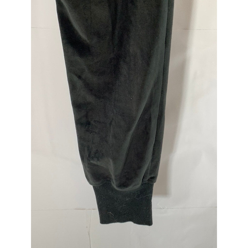BOBEAU Women's Black Velvet Drawstring Pull-On Jogger Pants SZ S
