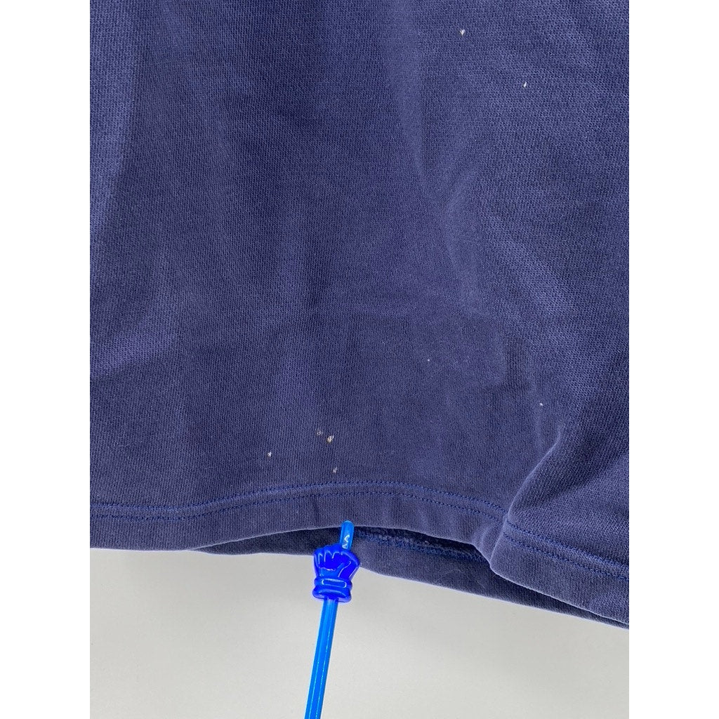 ADIDAS Men's Navy Blue Vintage Pull-On Casual Sweat Shorts SZ L