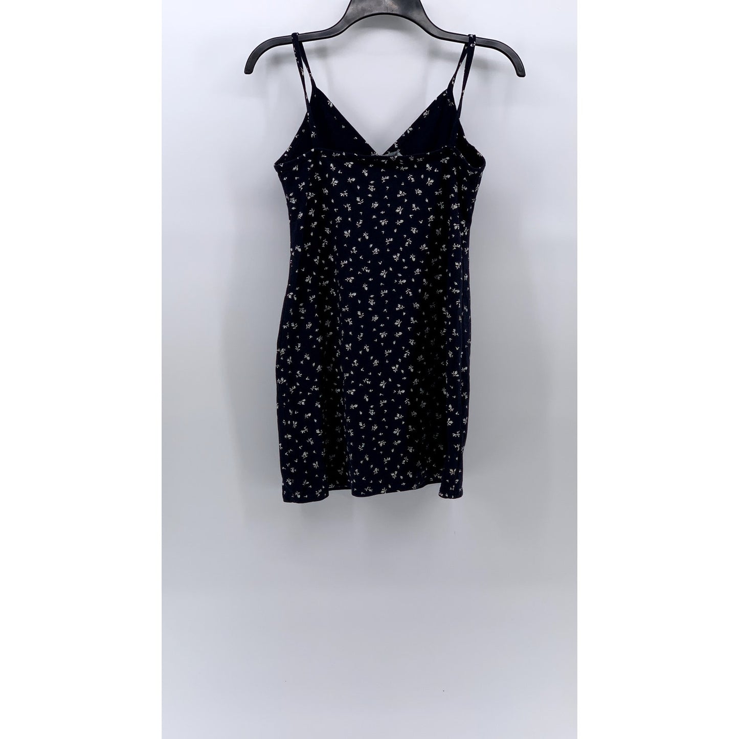 EHP DESIGN By OMISTUIDIO Women's Navy Floral V-Neck Spaghetti Strap Dress SZ M