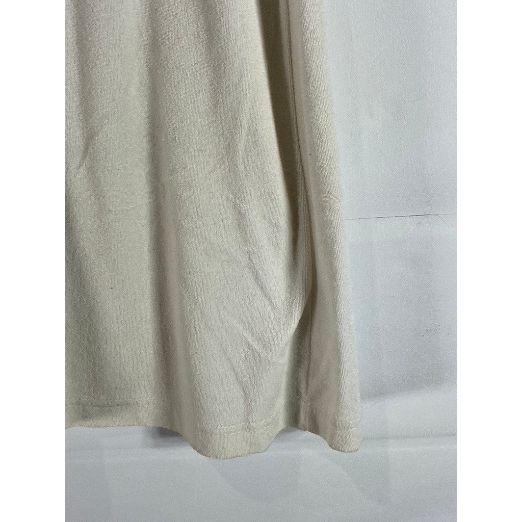 725 ORIGINALS Women's White/Green/Orange Striped V-Neck Vintage Casual Dress SZL