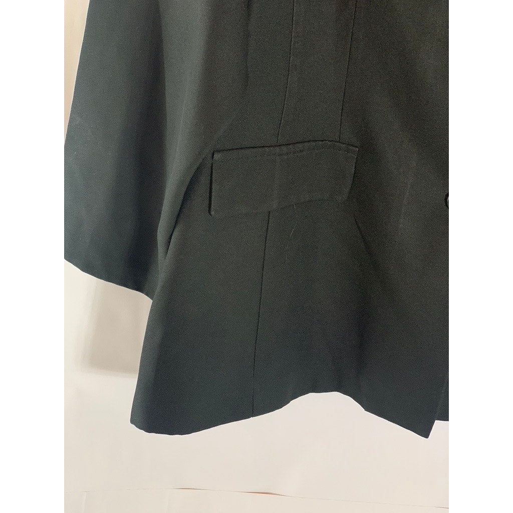 DANNY & NICOLE New York Women's Black Solid Three-Button Notch Lapel Blazer SZ L