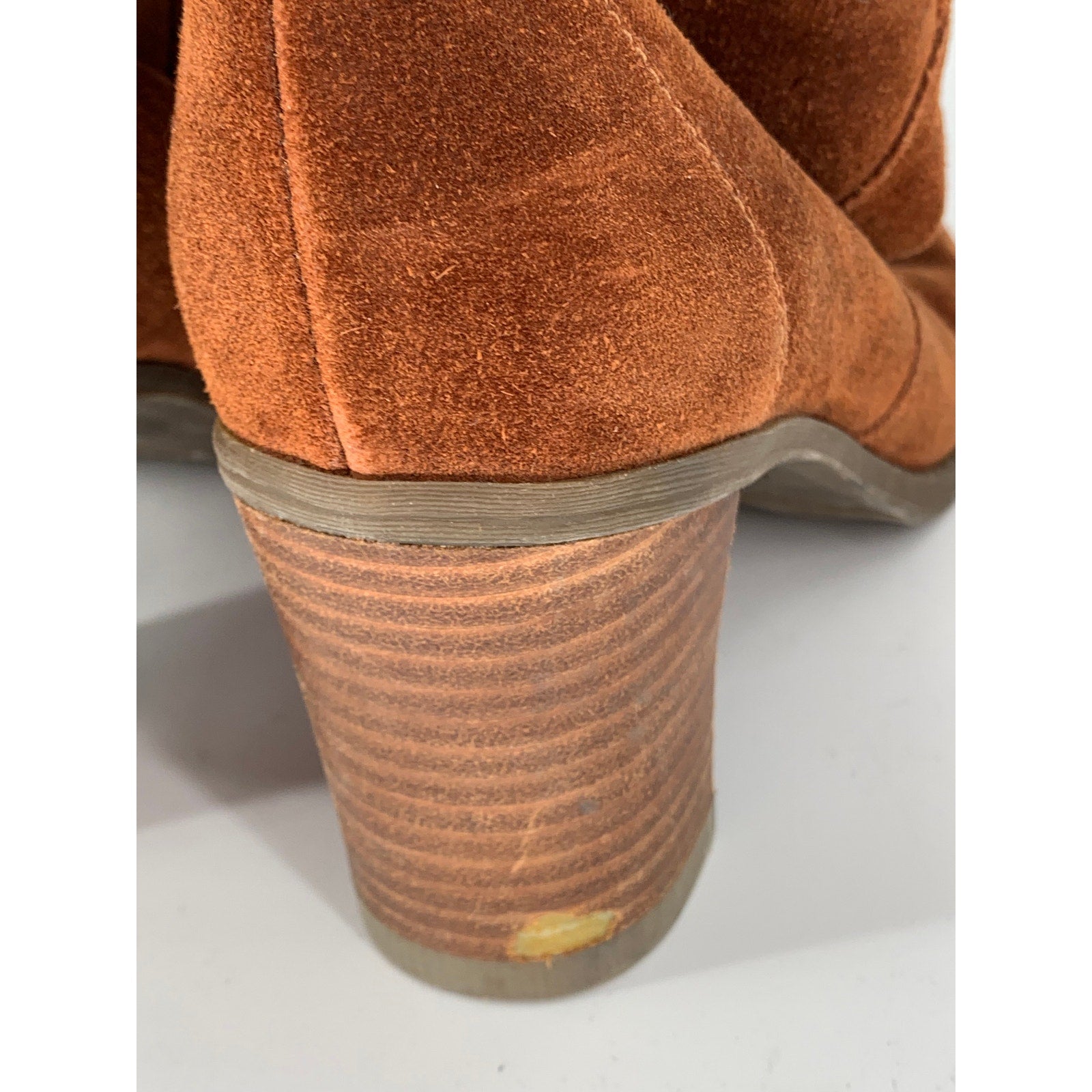 DR. SCHOLL'S Women's Cognac Leather Lydia Round-Toe Knee-High Boots SZ 7.5