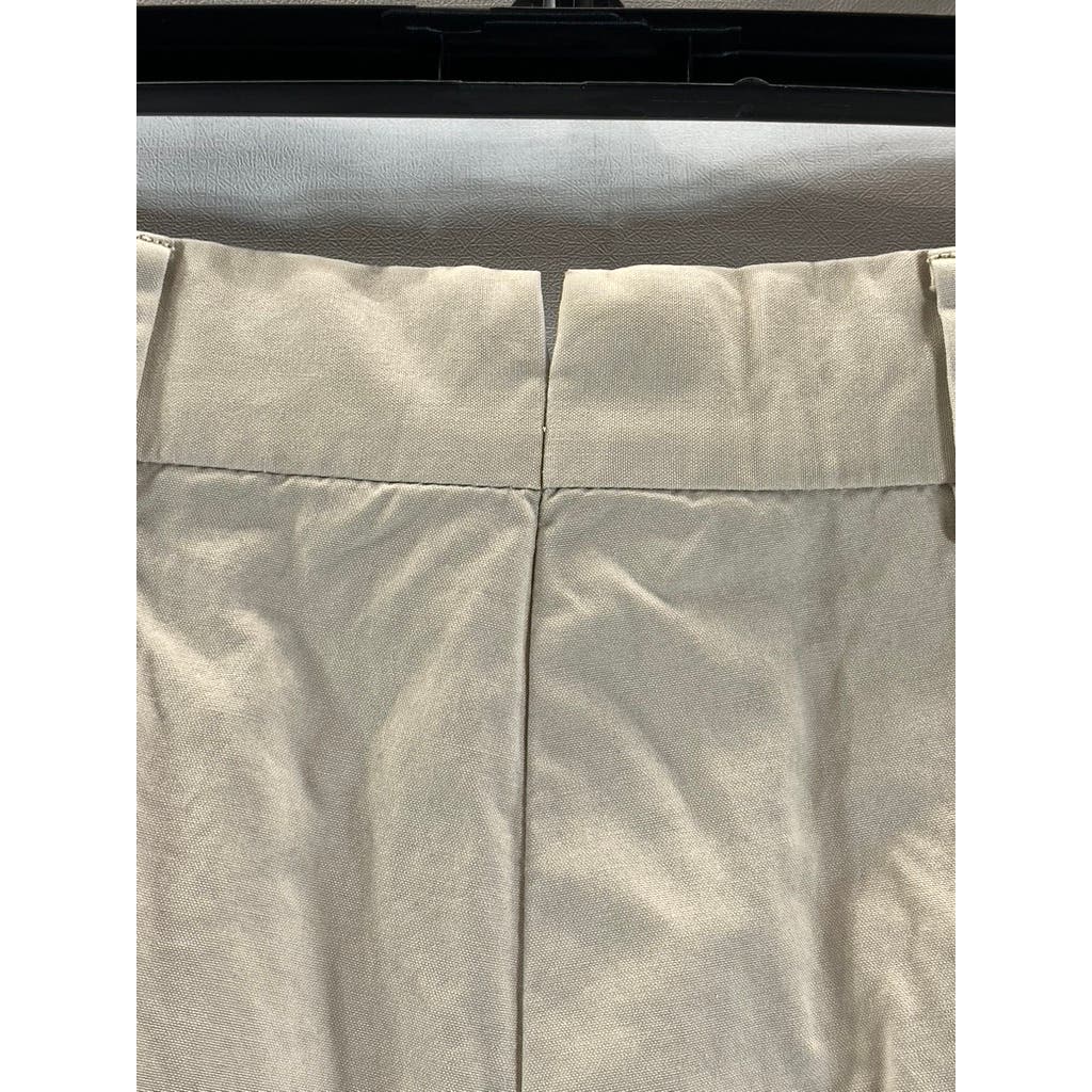 BROOKS BROTHERS Men's Beige Pleated Supima Cotton Cuffed Pants SZ 34X32