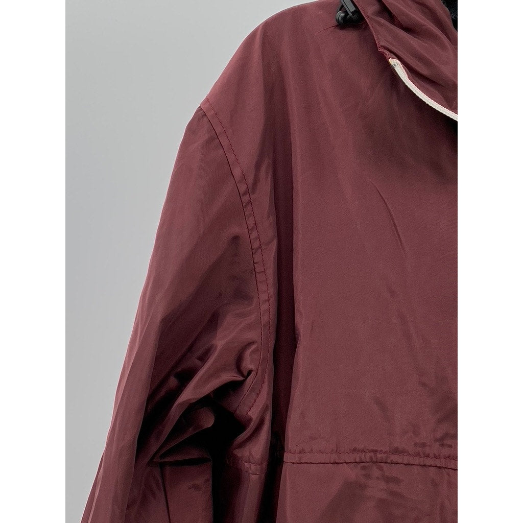 OAHU GEAR COMPANY Men's Burgundy Half Zip Long Sleeve Pullover Jacket SZ S