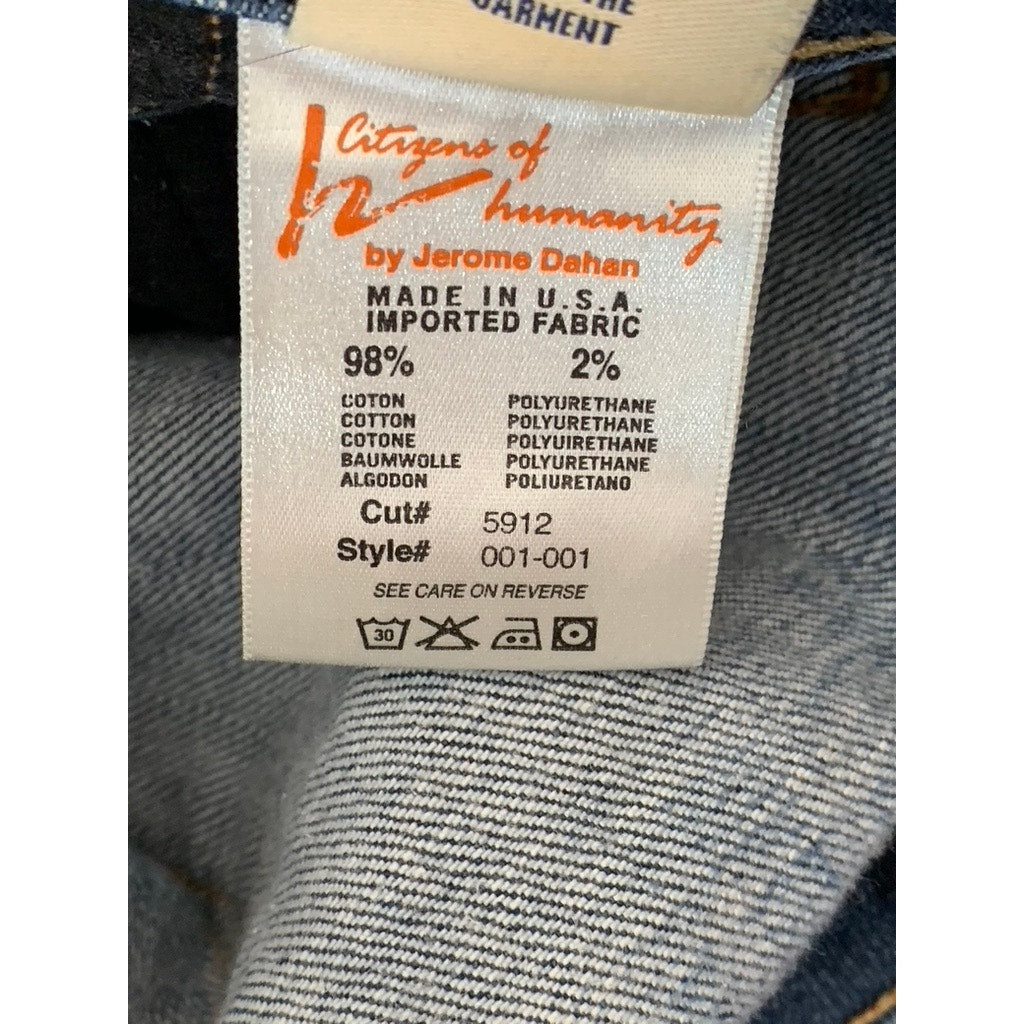 CITIZENS OF HUMANITY By Jerome Dahan Women's Blue Low-Waist Bootcut Jeans SZ 30