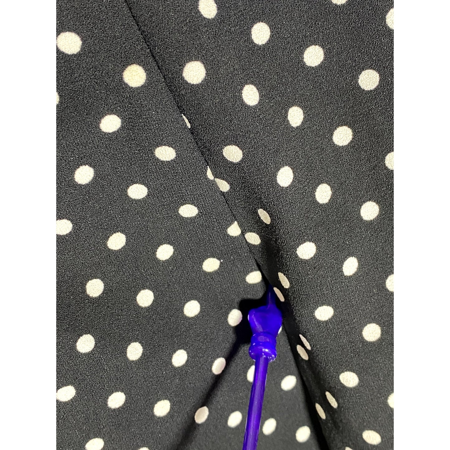 ZARA Women's Black-White Polka Dot V-Neck Long-Sleeve Cropped Jumpsuit SZ XS
