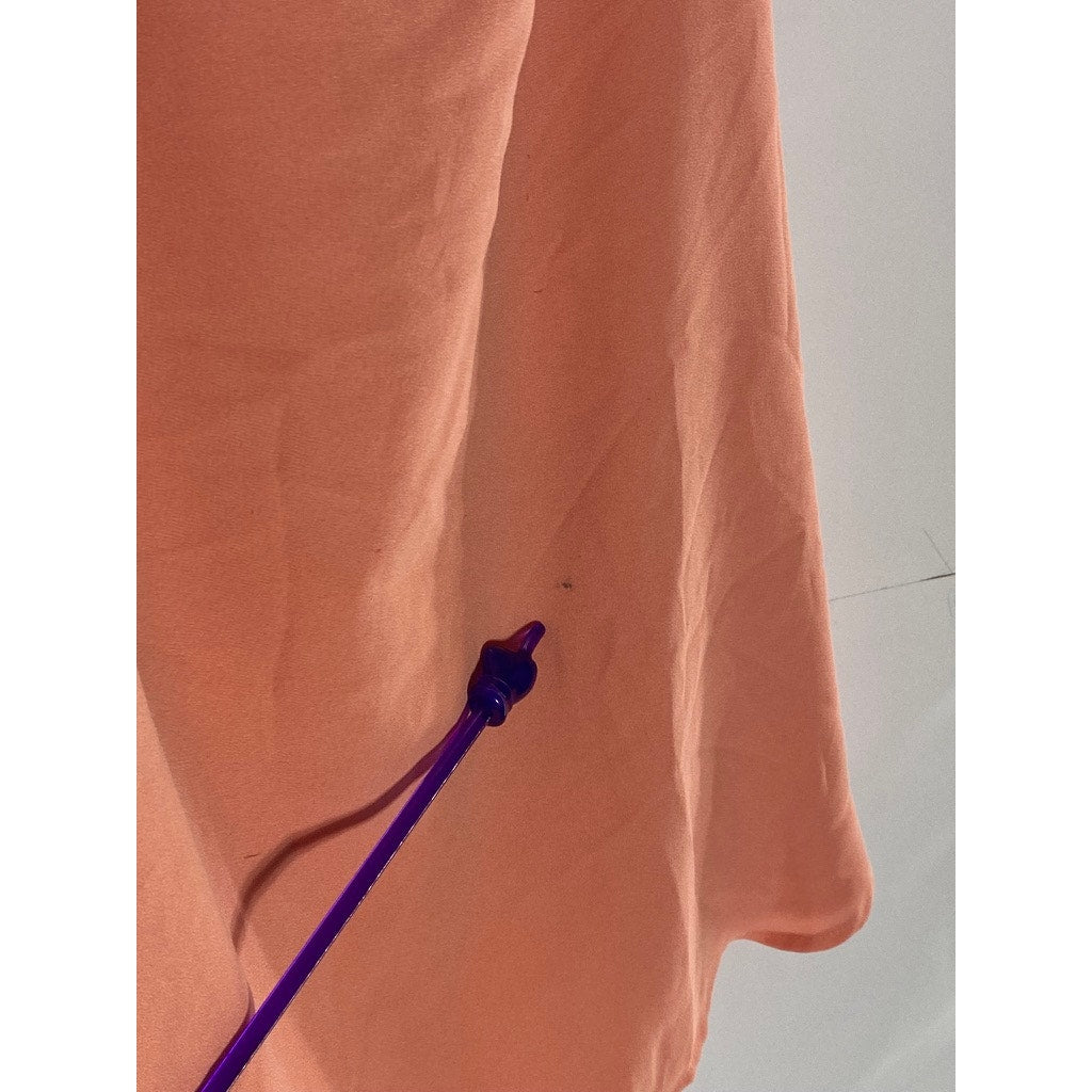 ANN TAYLOR LOFT Women's Peach V-Neck Spaghetti Strap Loose-Fit Racerback Top SZS