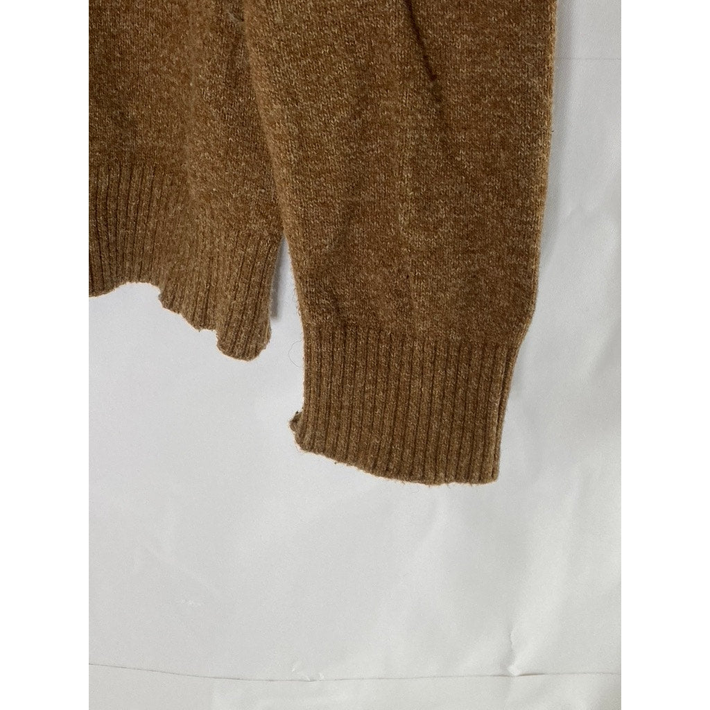 GAP Women's Brown Vicuna Crewneck 50/50 Long Sleeve Knit Sweater SZ L