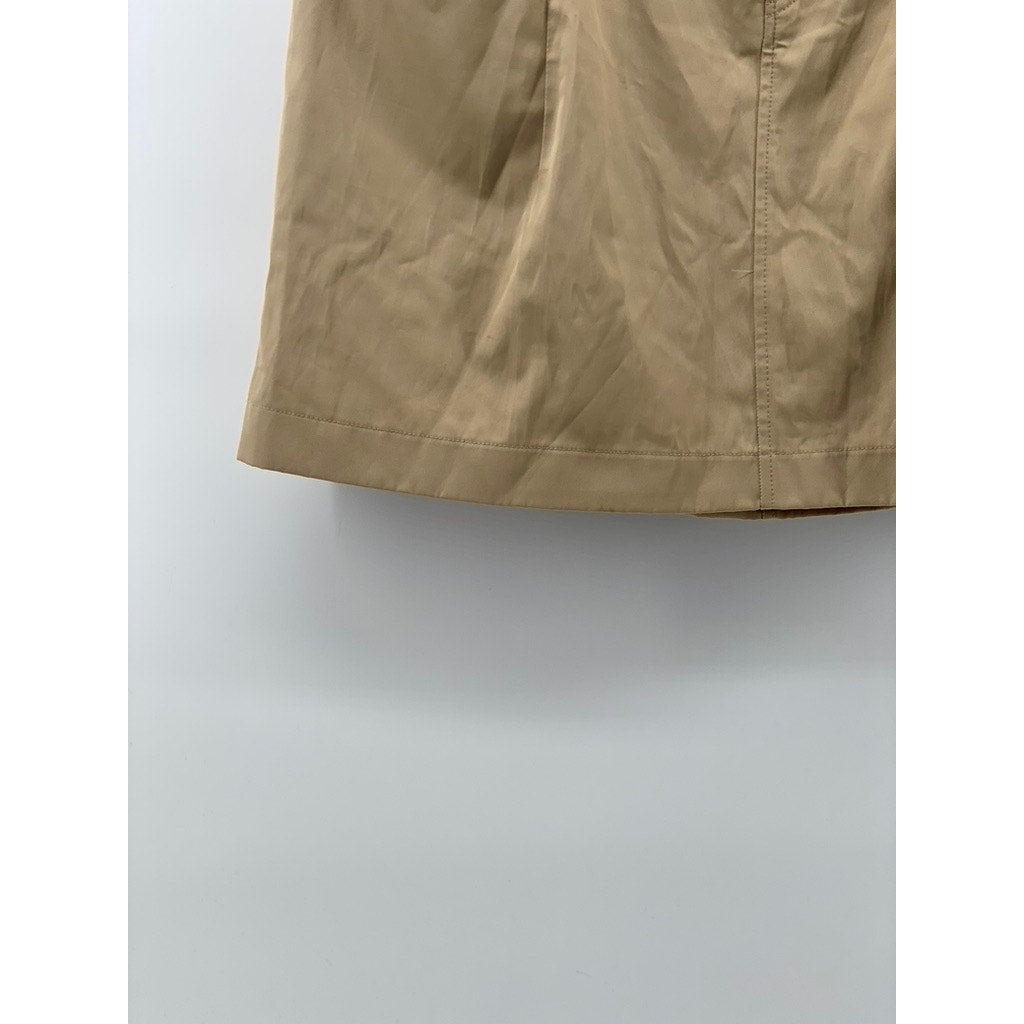 ZARA Women's Tan Solid A-Line Mini Skirt SZ L