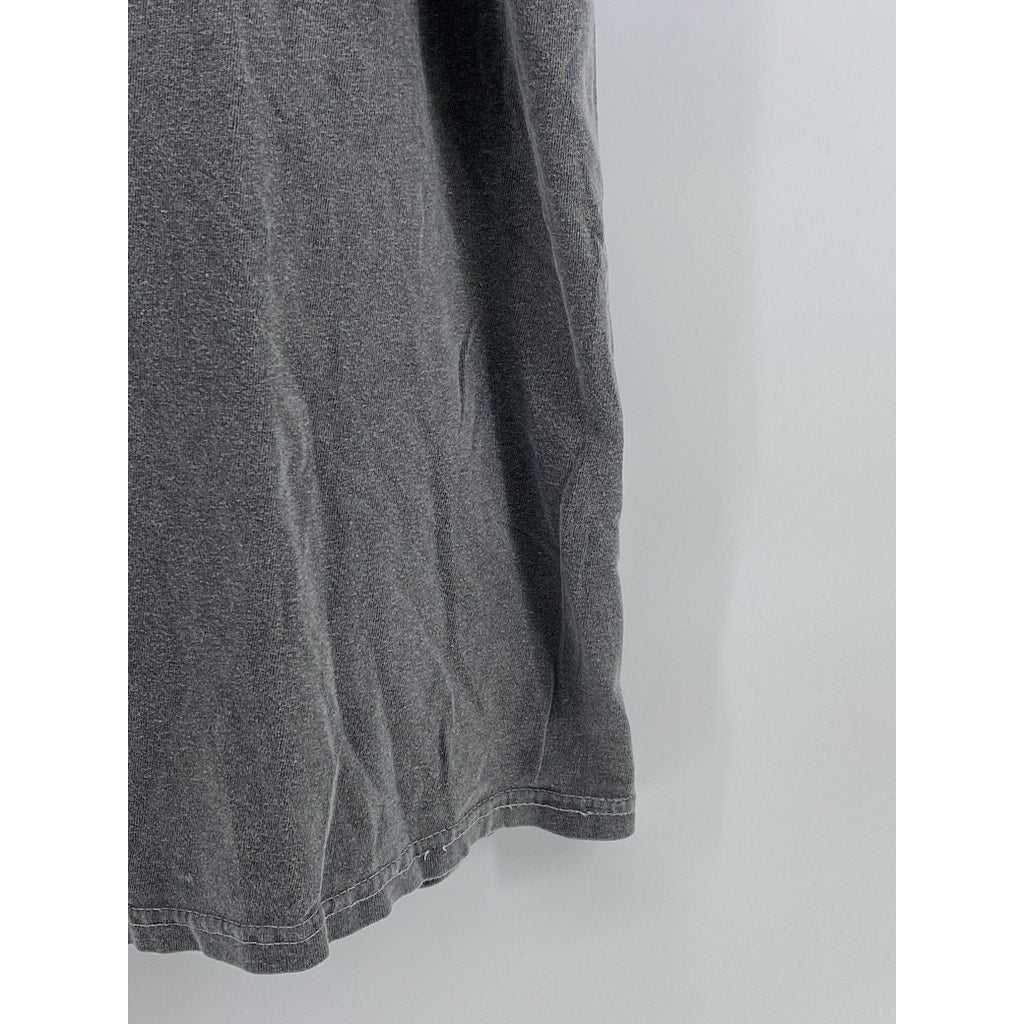 COMFORT COLORS Men's Gray Crewneck Logo Short Sleeve Casual T-Shirt SZ L