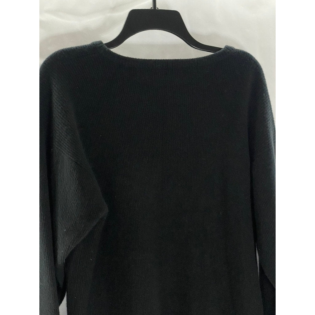 TSE Women's Black Crewneck Knit Pure Cashmere Pullover Sweater SZ M