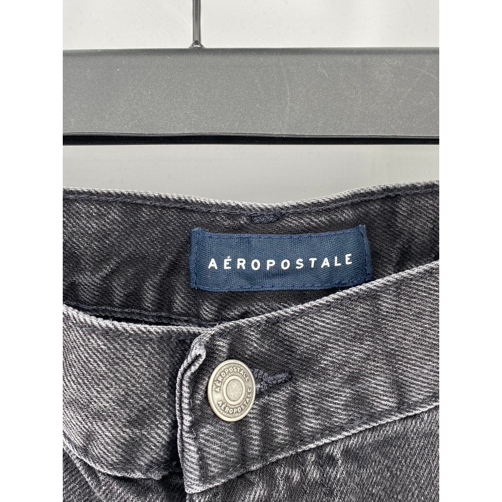 AEROPOSTALE Men's Black Straight-Leg Relaxed Denim Cargo Jean SZ M