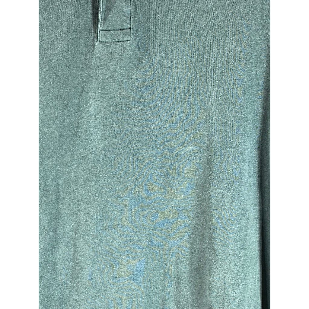 LANDS' END Men's Tall Evergreen Long Sleeve Polo Shirt SZ XXL-T