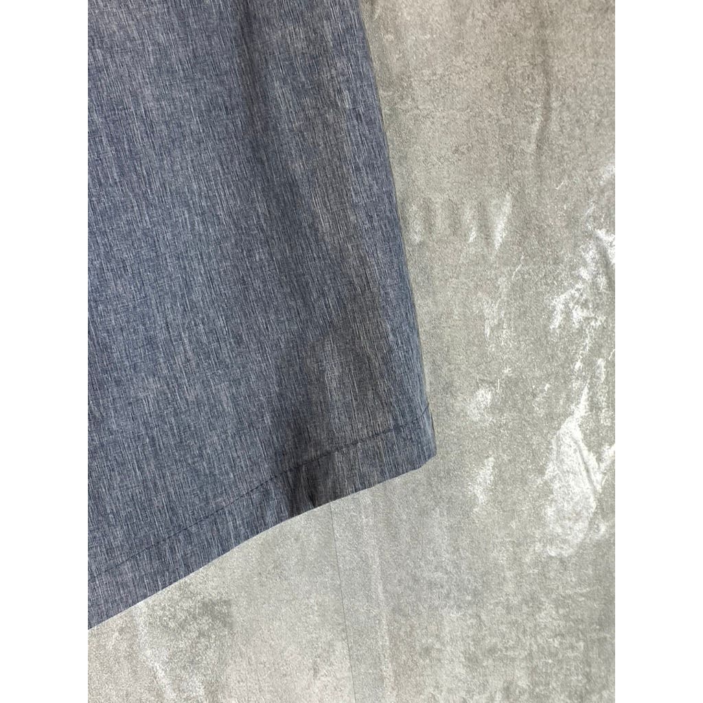 EDDIE BAUER Men's Blue Denim Chambray Pull On Drawstring Shorts SZ M