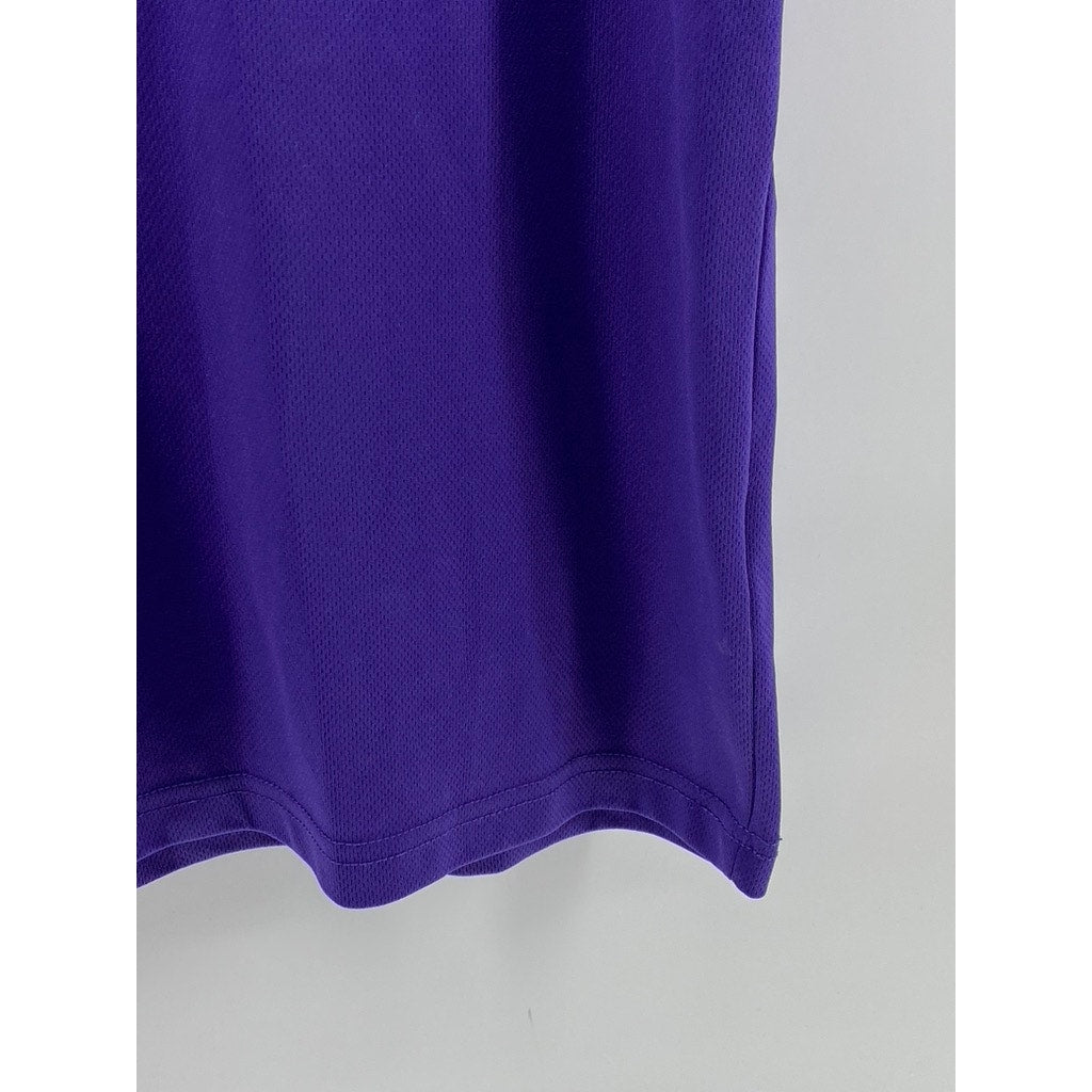 SPORT-TEK Men's Purple Crewneck Short Sleeve Activewear NYC Soccer T-Shirt SZ L