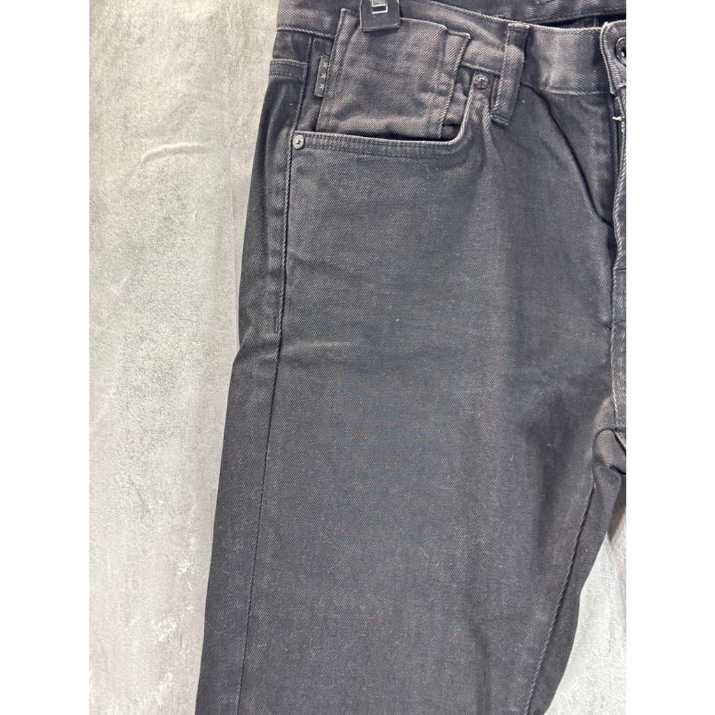 JOHN VARVATOS Men's Jet Black Solid Bowery Slim Straight Fit Jeans SZ 31