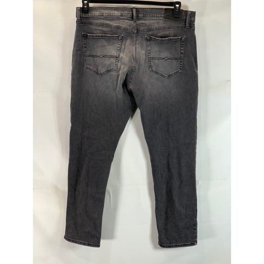 LUCKY BRAND Men's Washed Black 121 Slim Straight-Leg Five-Pocket Jeans SZ 38X30