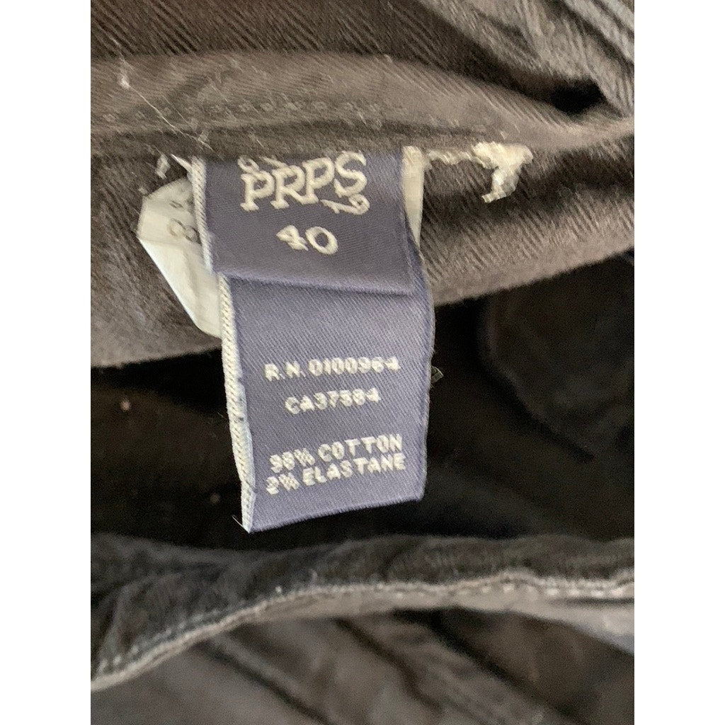 PRPS Goods & Co. Men's Black Solid Straight-Leg Front Cargo Pockets Jeans SZ 40
