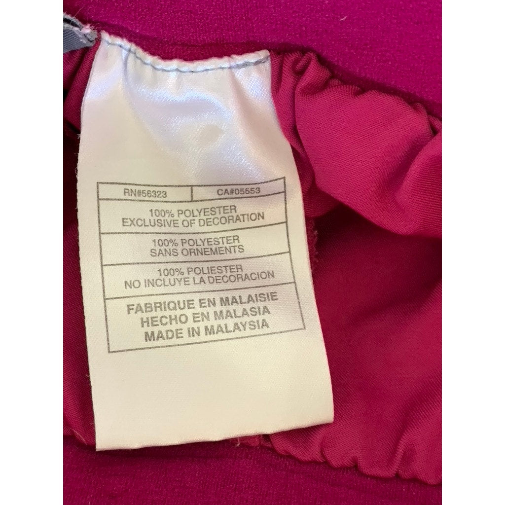 NIKE Women's Berry/White Mesh Side Stripe Drawstring Pull-On Tennis Skort SZ L