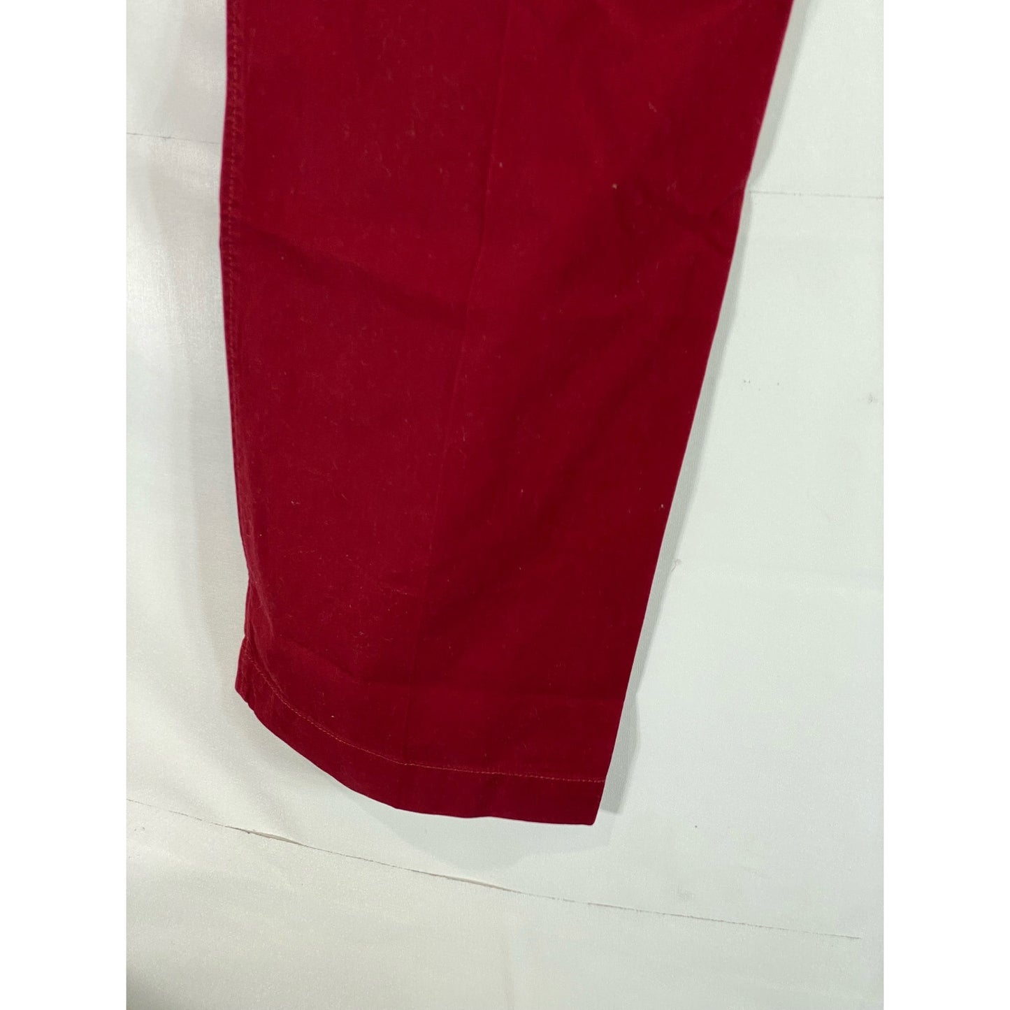 LACOSTE Men's Red Classic-Fit Straight-Leg Twill Chino Pant SZ 34