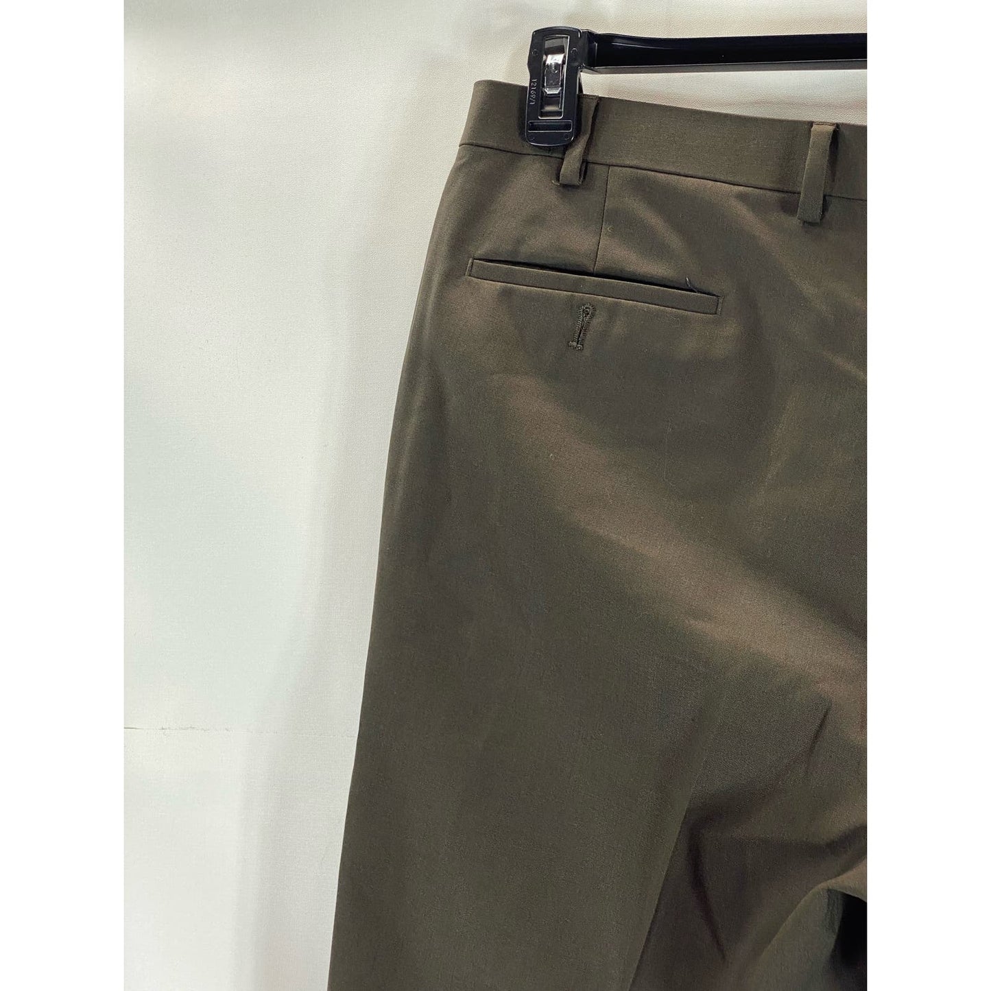 LAUREN RALPH LAUREN Men's Brown Wool Total Comfort Flat Front Pants SZ 38X32