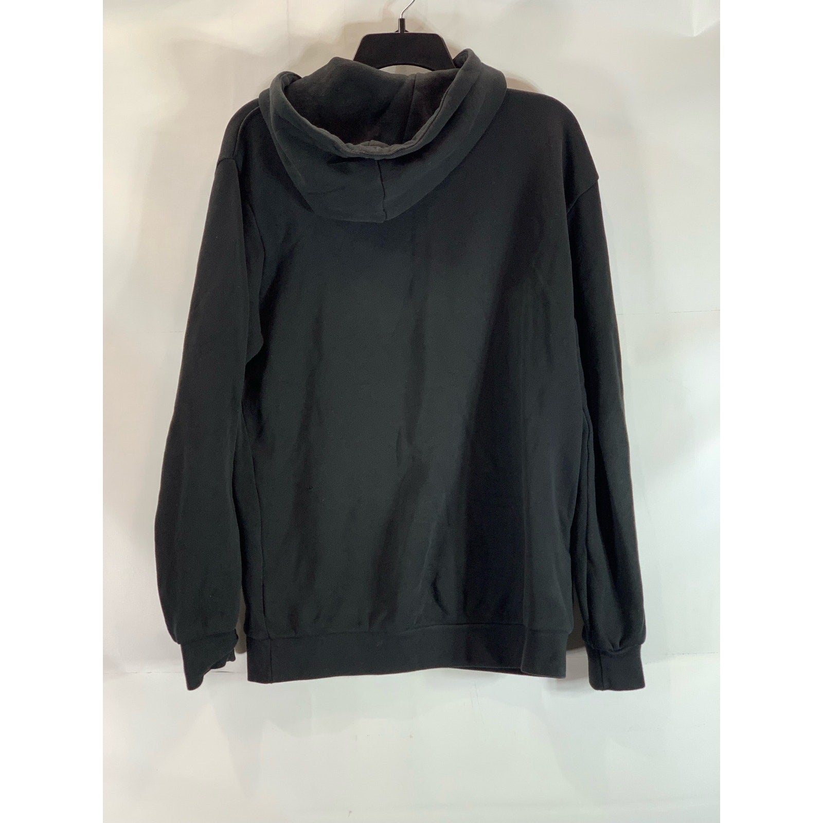 ADIDAS Men's Black/White Original Adidcolor Trefoil Classic Pullover Hoodie SZ M