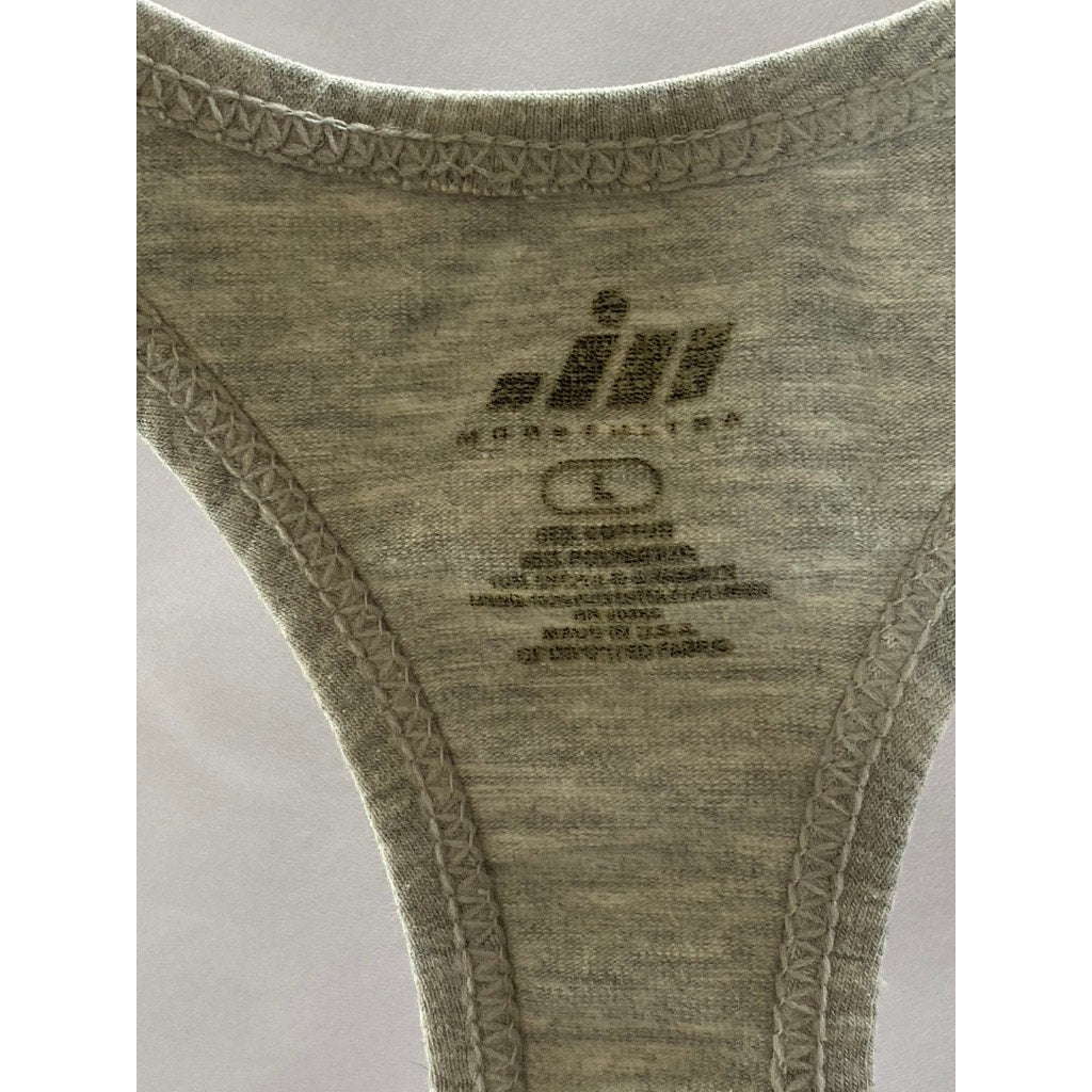 ALL IN MOTION Women's Gray Racerback Sports Stretch Exercise Bra Top SZ L