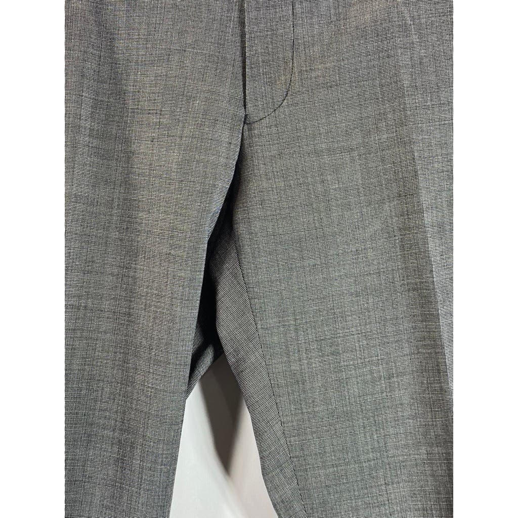 PRONTO UOMO Men's Black Modern-Fit Flat Front Wool Dress Pants SZ 39X30
