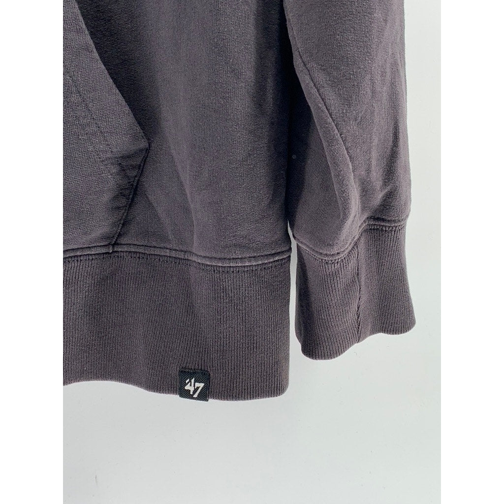 47' BRAND Men's Gray Michigan Patch Logo Long Sleeve Pullover Hoodie SZ M