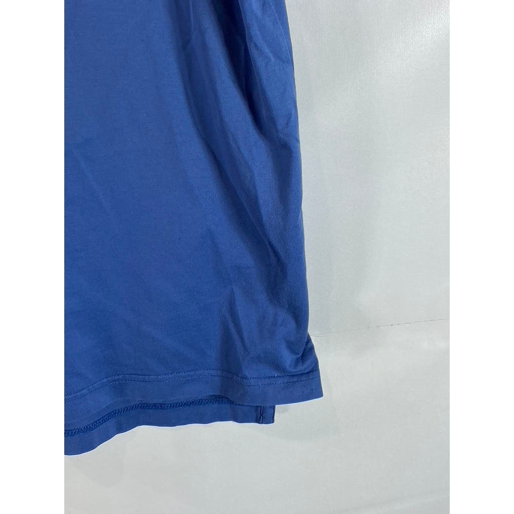 PETER MILLAR Men's Blue Vintage Three-Button Short Sleeve Polo Shirt SZ M