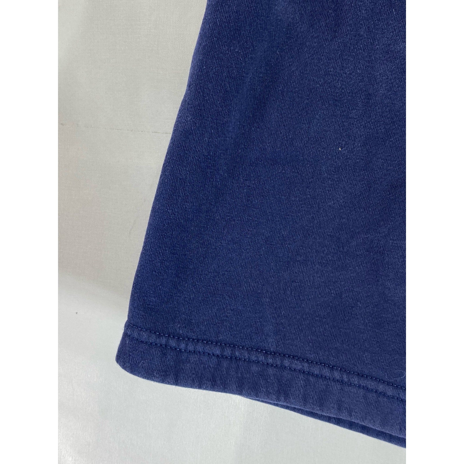 NIKE Men's Navy/White Large Swoosh Logo Pull-On Sweat Shorts SZ S