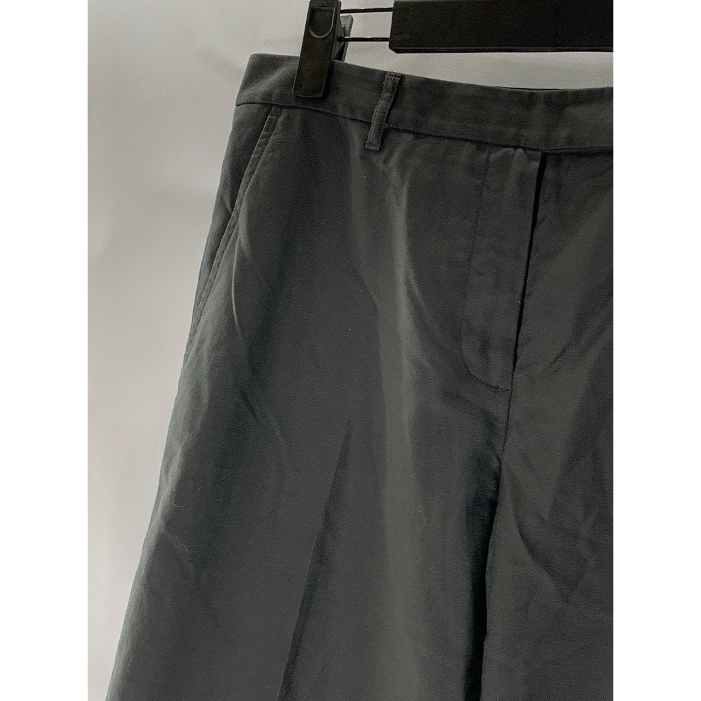 CALVIN KLEIN Women's Gray Straight-Leg Flat Front Dress Pants SZ 6