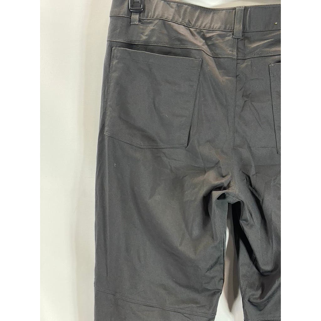 AVALANCHE Men's Black Solid Stretch Regular-Fit Pants SZ 38X30