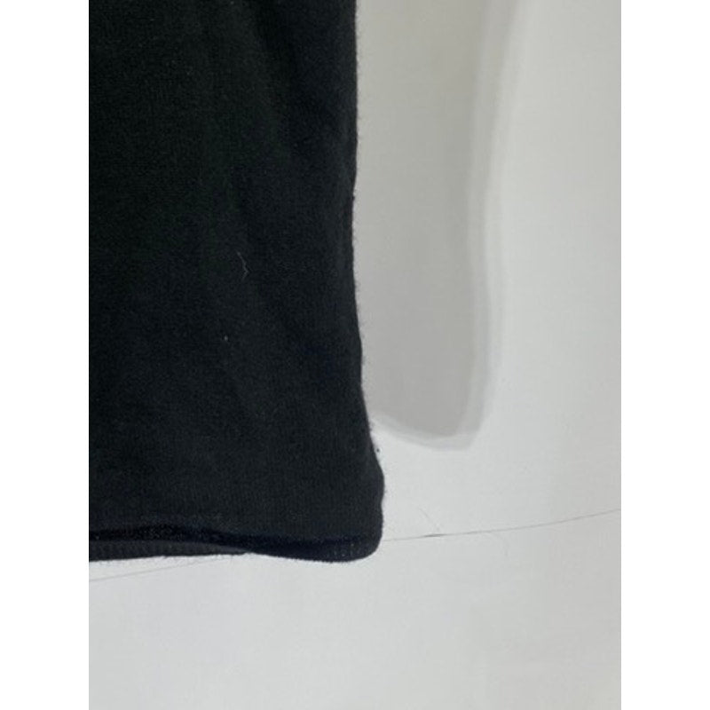 ANN TAYLOR Women’s Black Solid Two-Ply Cashmere Crewneck Tank Top SZ M