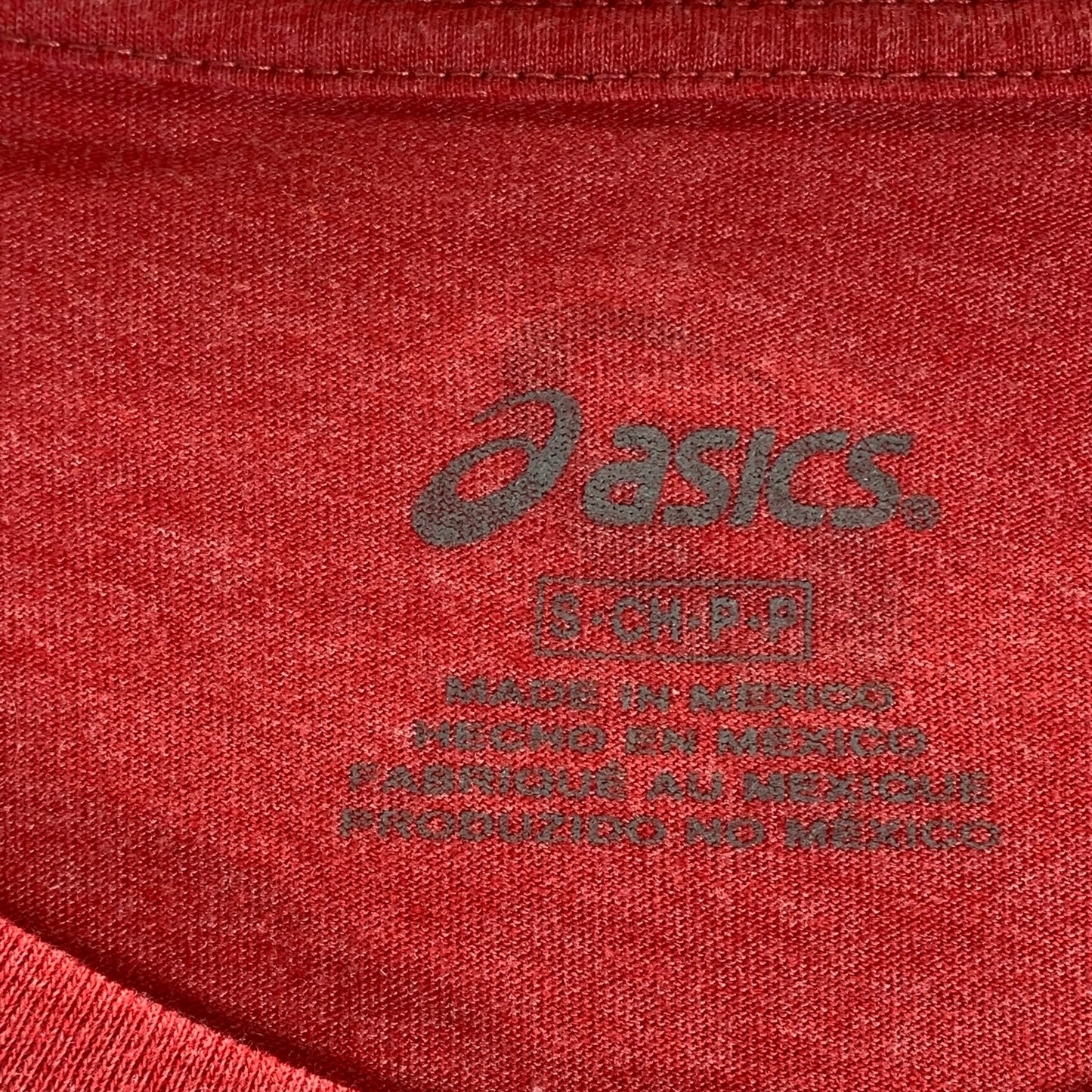 ASICS Men's Red Run Fast Train Hard Logo Crewneck Short Sleeve T-Shirt SZ S
