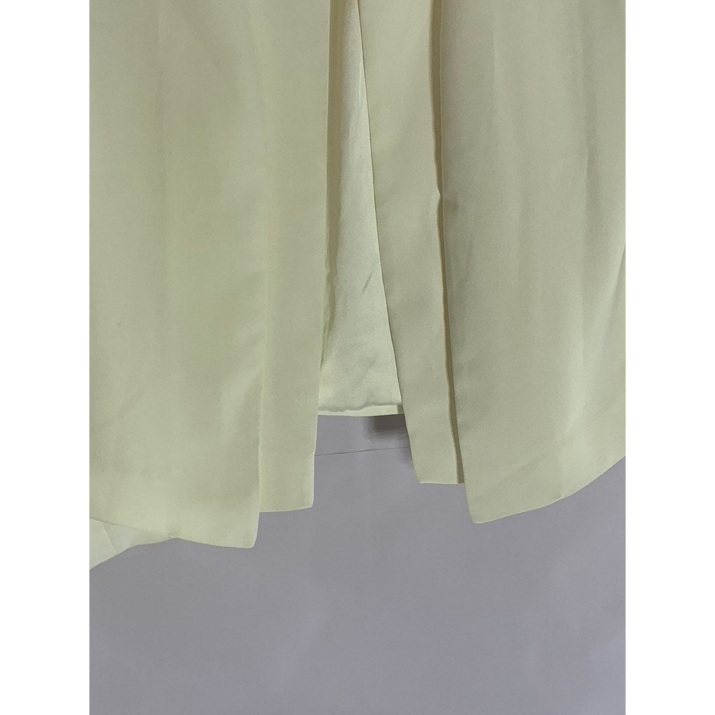 MNG BASIC Women's Cream Hook Open-Front Blazer SZ S