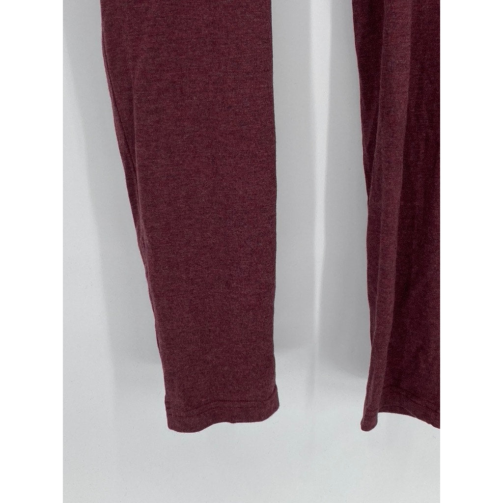 SMASH + TEES Women's Burgundy V-Neck Long Sleeve Friday Romper SZ 2XS