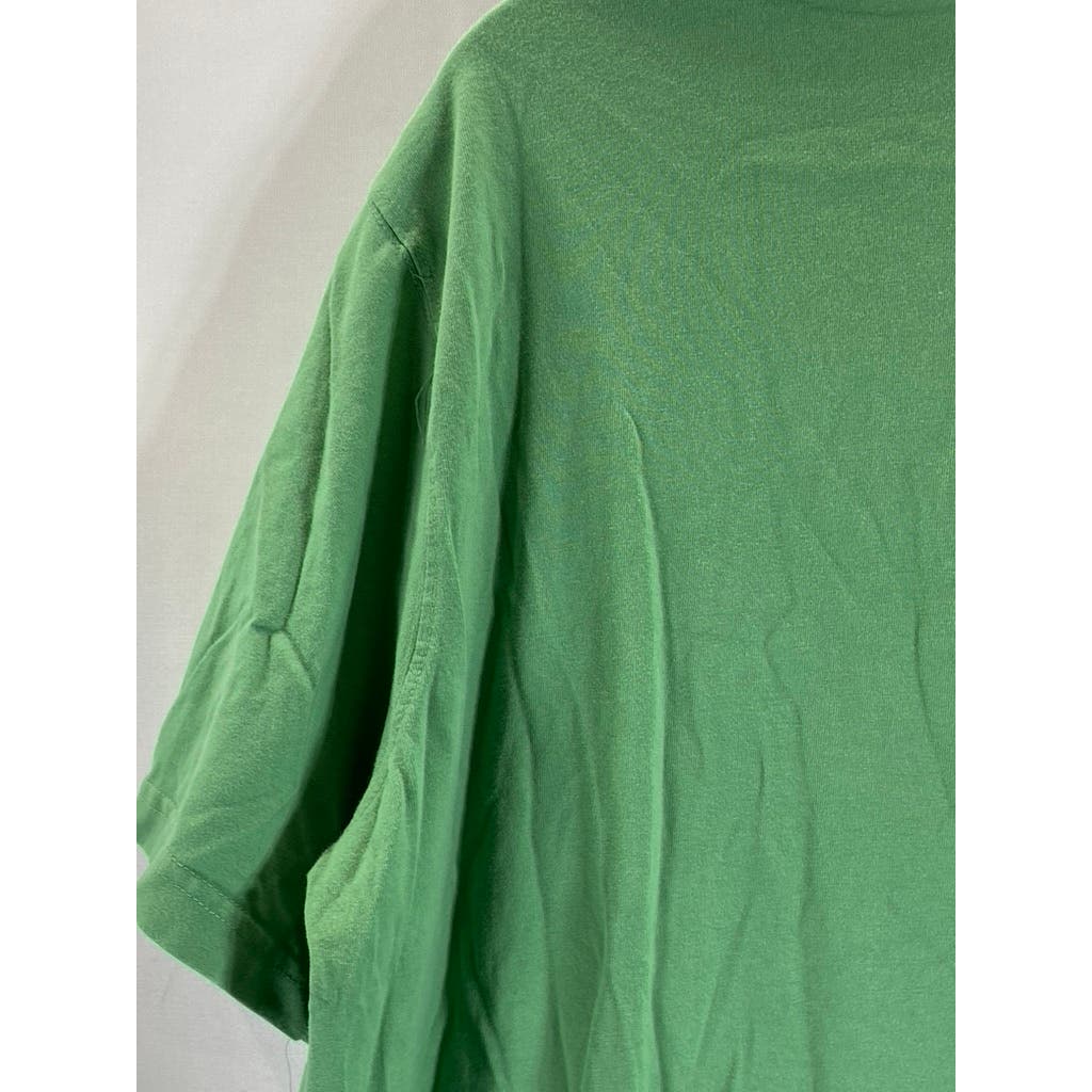LANDS' END Men's Green Crewneck Super-T Short Sleeve T-Shirt SZ XL