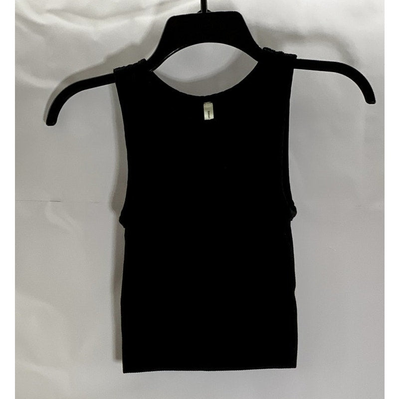 ARITZIA SUNDAY BEST Women's Black Slim Fit Little Ribbed Tank Top SZ XS