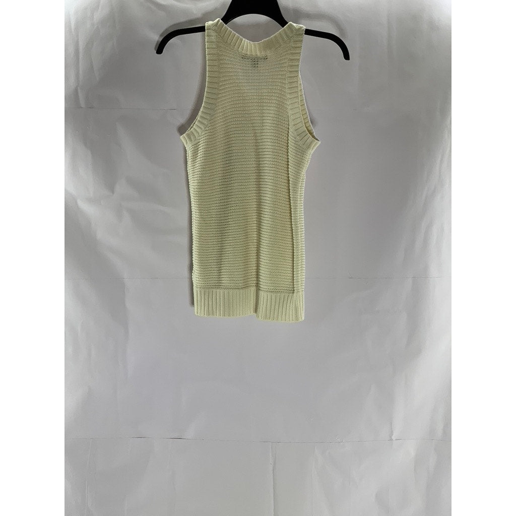 BANANA REPUBLIC Women's Cream Knit Scoop-Neck Sweater Tank Top SZ S