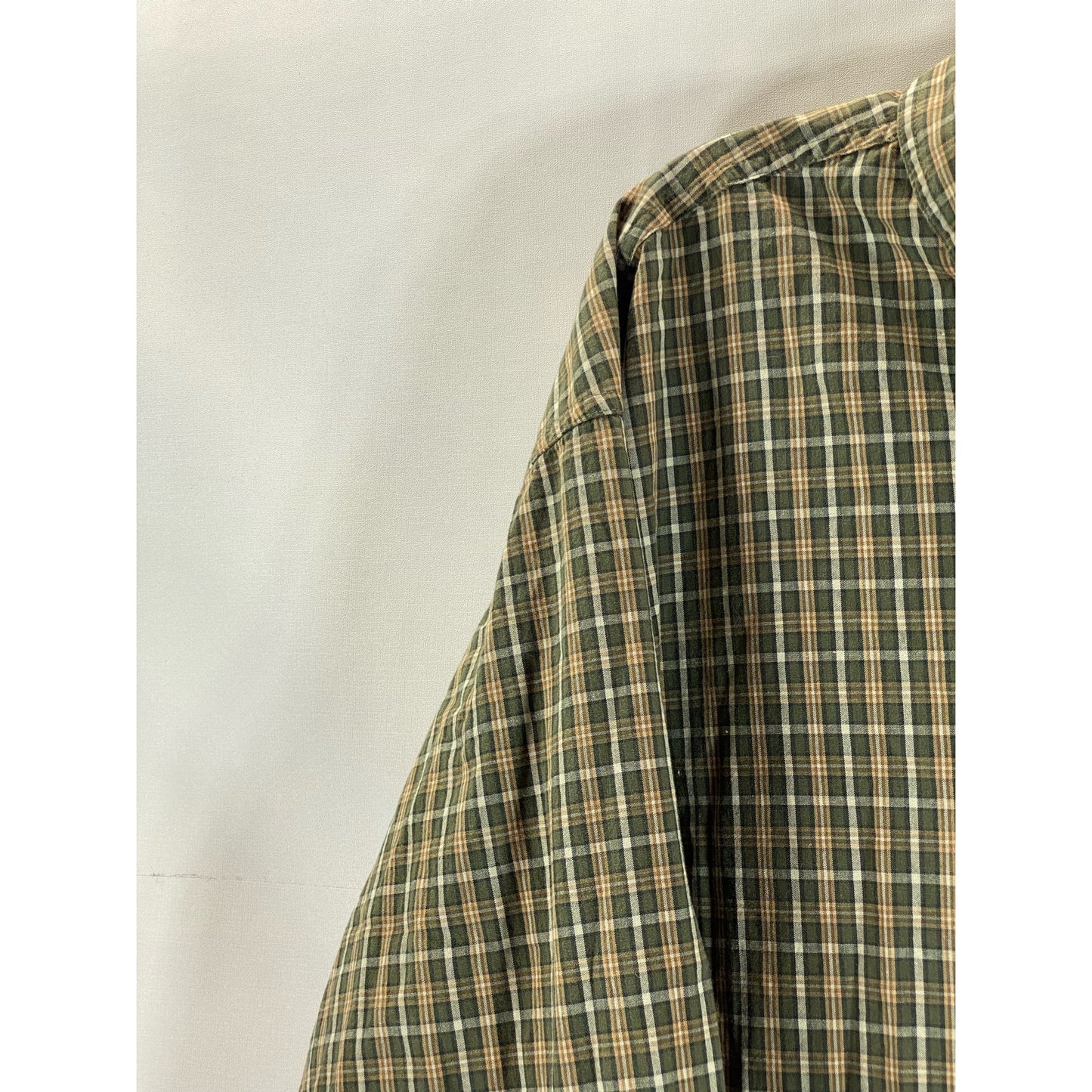 COLUMBIA Men's Brown/Green Plaid Regular-Fit Button-Up Long Sleeve Shirt SZ XL