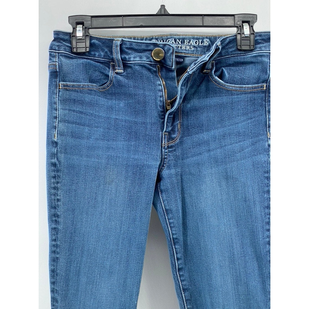 AMERICAN EAGLE Women's Medium Blue Wash Denim Hi-Rise Super Stretch Jeggings SZ6