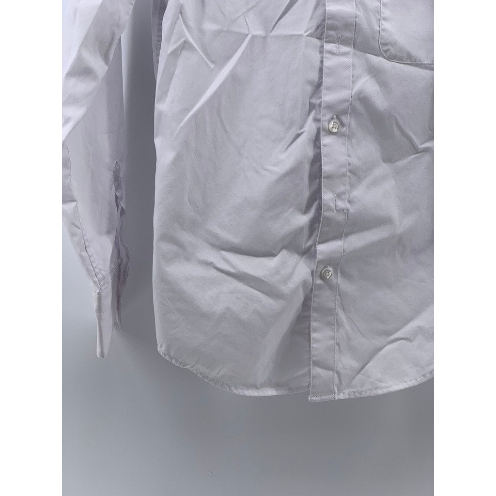 APPAMAN Boy's White Solid Button-Up Long Sleeve Shirt SZ 12