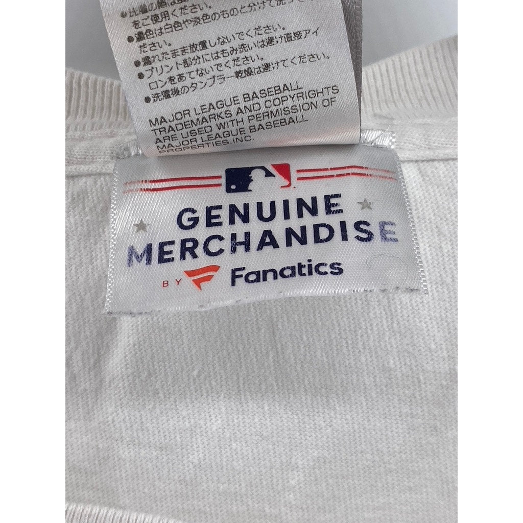 FANATICS Men's White-Navy New York Yankees Crewneck Short Sleeve T-Shirt SZ XL