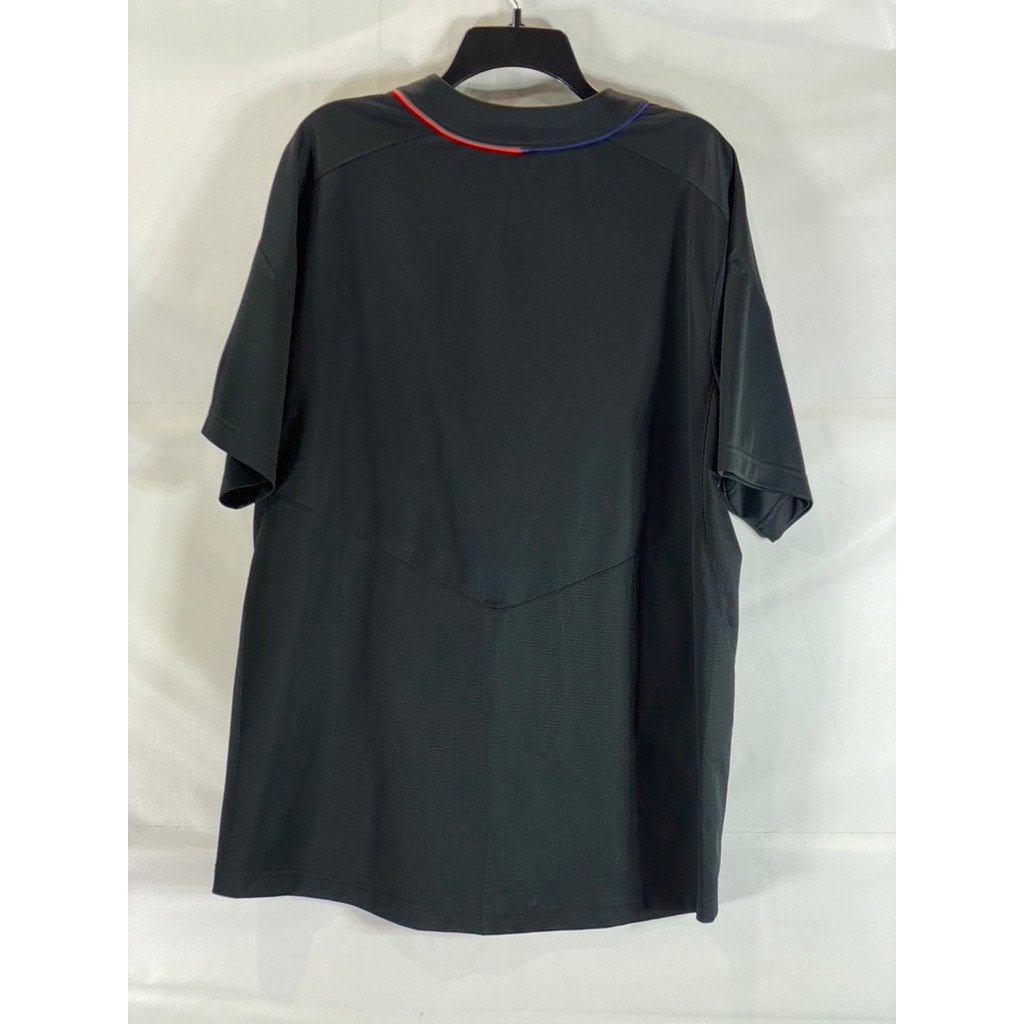NIKE Men's Black USMNT Dri-Fit Short Sleeve Button-Up Baseball Jersey SZ XL