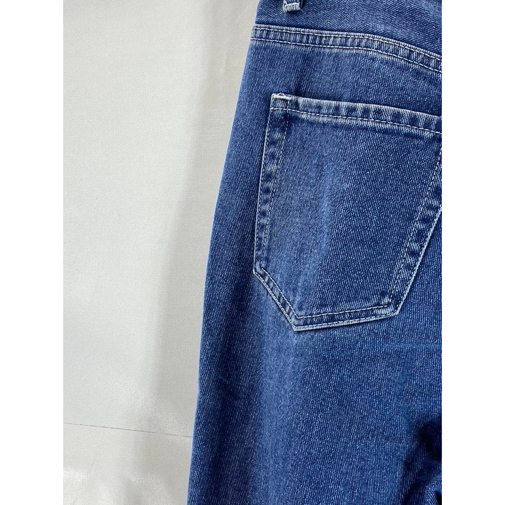 PACSUN Women's Dark Indigo 90's Boyfriend Five-Pocket Straight-Leg Jeans SZ 25