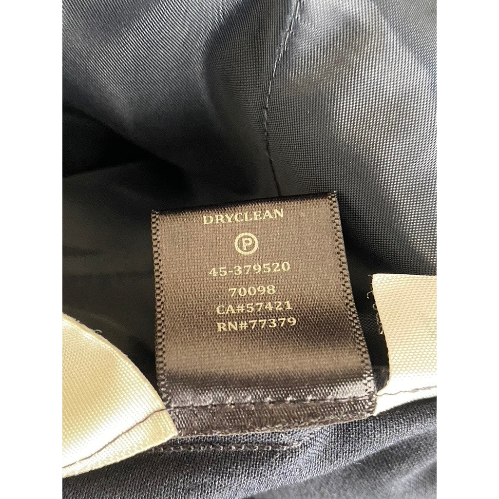 ANN TAYLOR Women's Navy Blue Solid The Eva Classic-Fit Ankle Pants SZ 0