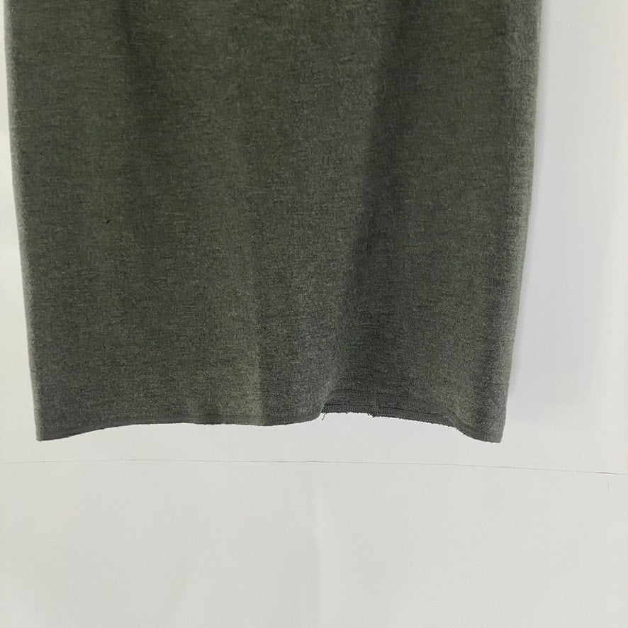 ANN TAYLOR Women's Dark Gray Elastic Waist Straight Knee Length Skirt SZ 0